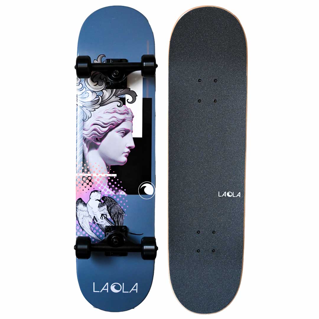 Skateboard Completo La Ola - 8" - Azul