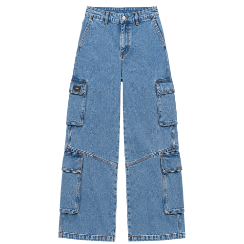 Jean Baggy Cargo La Ola - Azul